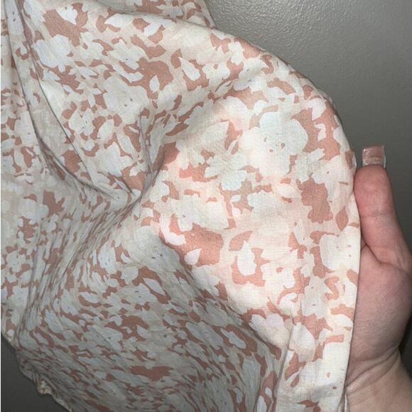 & Other Stories Printed Floral Cap Sleeve Wrap Midi Dress Pink/White Size US 2 - Picture 8 of 10
